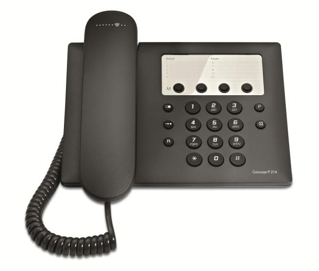 Image of Concept P214 Analoges Telefon (Schwarz)