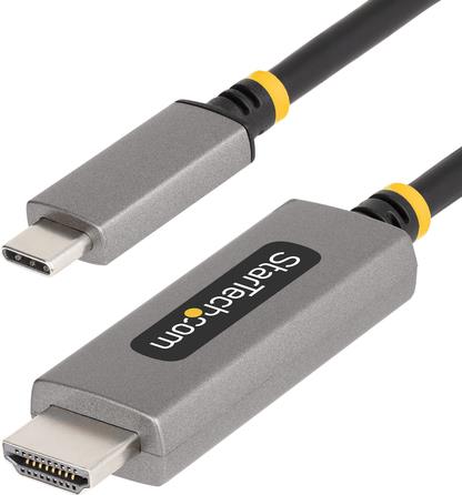 Image of StarTech.com 10ft (3m) USB-C to HDMI Adapter Cable, 8K 60Hz, 4K 144Hz, HDR10, USB Type-C to HDMI 2.1 Video Converter Cable, USB-C DP Alt Mode/USB4/Thunderbolt 3/4 Compatible - USB-C Laptop to HDMI Monitor (136B-USBC-HDMI213M) - Adapterkabel - 24 pin USB-C