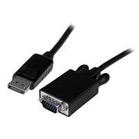 Image of StarTech.com DisplayPort auf VGA Kabel (Stecker/Stecker) - DP zu VGA Kabel Adapter - DisplayPort-Kabel - DisplayPort (M) - HD-15 (W) - 3,05 m - verriegelt - Schwarz (DP2VGAMM10B)