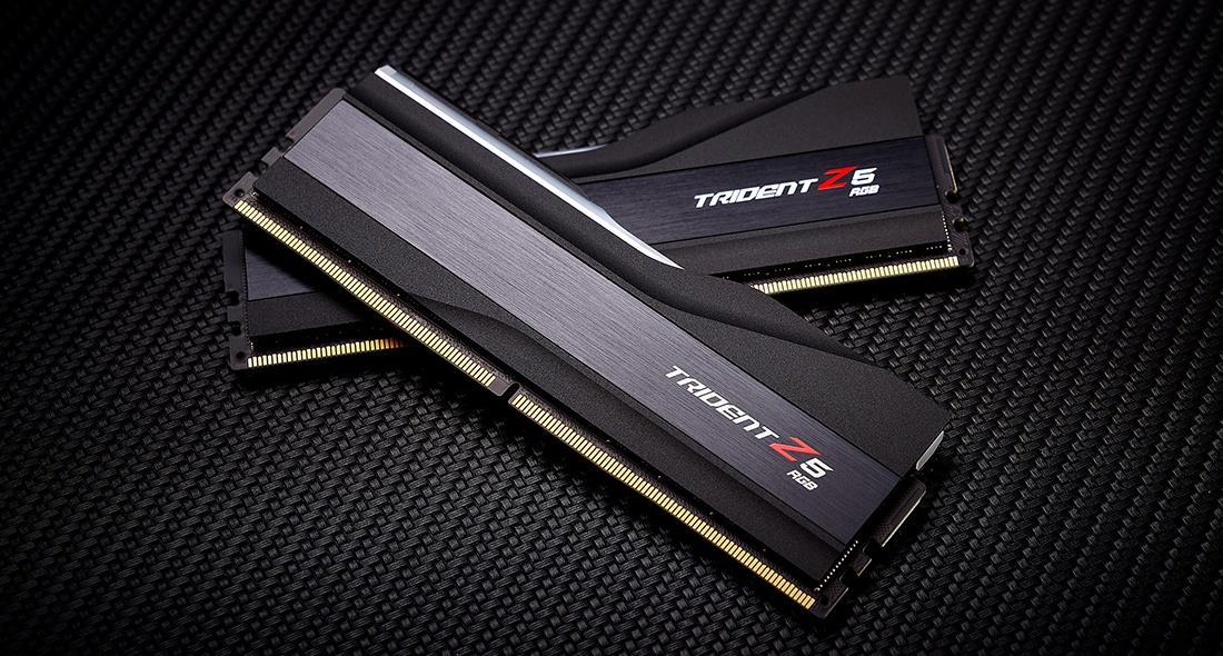 Image of G.Skill Trident Z5 RGB - DDR5 - Kit - 32GB: 2 x 16GB - DIMM 288-PIN - 5200 MHz / PC5-41600 - CL36 - non-ECC - mattschwarz (F5-5200J3636C16GX2-TZ5RK)