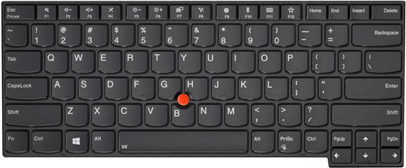 Image of Lenovo Chicony - Ersatztastatur Notebook - mit Trackpoint - hinterleuchtet - QWERTY - Nordisch - FRU - für ThinkPad E480, E490, L380, L390, L480, T480s, T490 (01YP319)