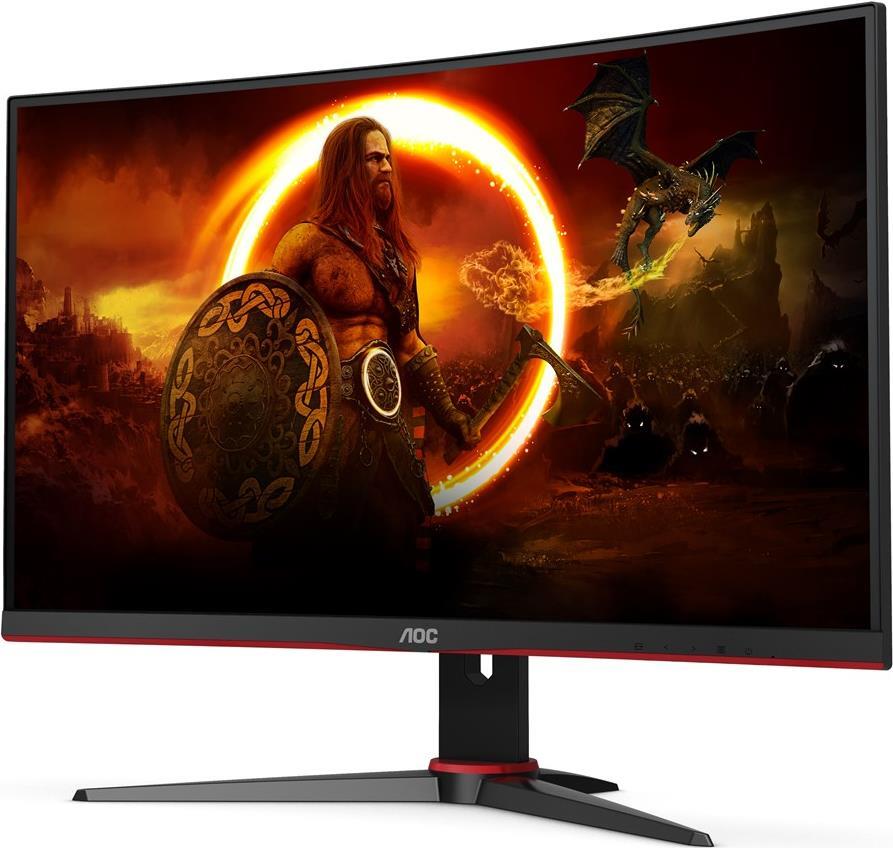 Image of AOC Gaming C27G2ZE/BK - LED-Monitor - gebogen - 68.6 cm (27) - 1920 x 1080 Full HD (1080p) @ 240 Hz - VA - 300 cd/m² - 3000:1 - 0.5 ms - 2xHDMI, DisplayPort - Schwarz, Rot [Energieklasse F]