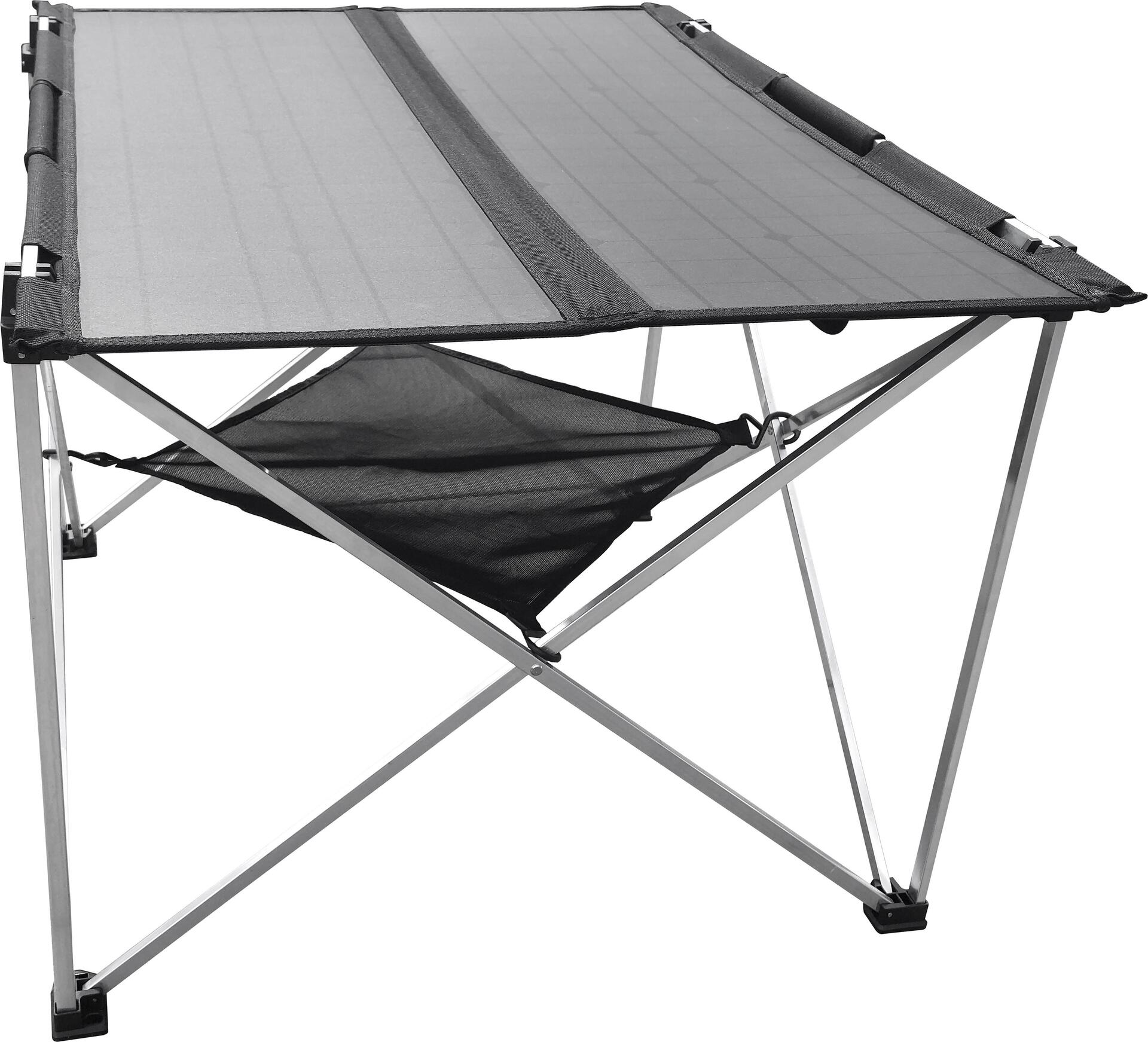 Image of Technaxx Faltbarer Solar-Campingtisch 60W TX-252 - Schwarz, Silber 5084 Belastbarkeit (Gewicht) (max.) 20 kg (5084)