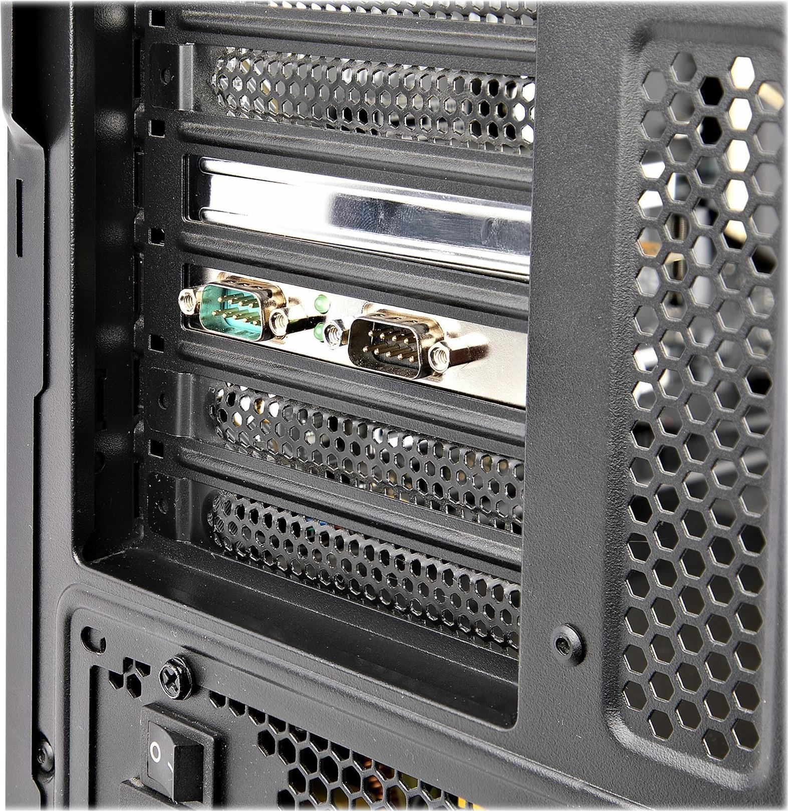 Image of StarTech.com 2 Port PCI Express Serielle Schnittstellenkarte - PCIe auf RS232 (DB9) Karte - PC Serielle Adapter Karte / Erweiterungskarte - Voll- und Niedrigprofil Blende - 16C1050 UART - COM Retention - Windows/Linux (21050-PC-SERIAL-CARD)