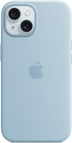 Image of Apple iPhone 15 Sil Case MagS Blue - iPhone 15 Silicone Case with MagSafe - Light Blue (MWND3ZM/A)