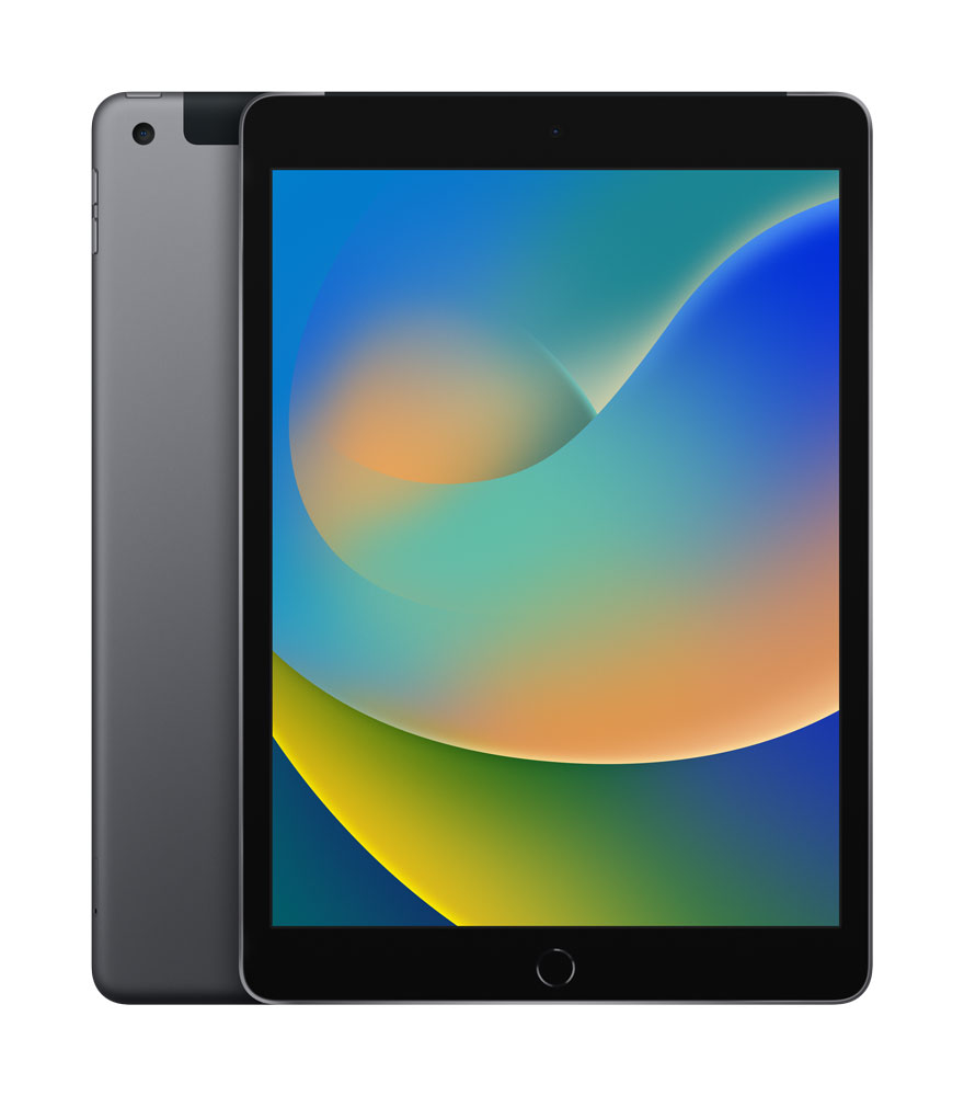 Image of Apple 10,2-inch iPad Wi-Fi + Cellular - 9. Generation - Tablet - 64GB - 25,9 cm (10,2) IPS (2160 x 1620) - 3G, 4G - LTE - Space-grau (MK473FD/A) - Sonderposten