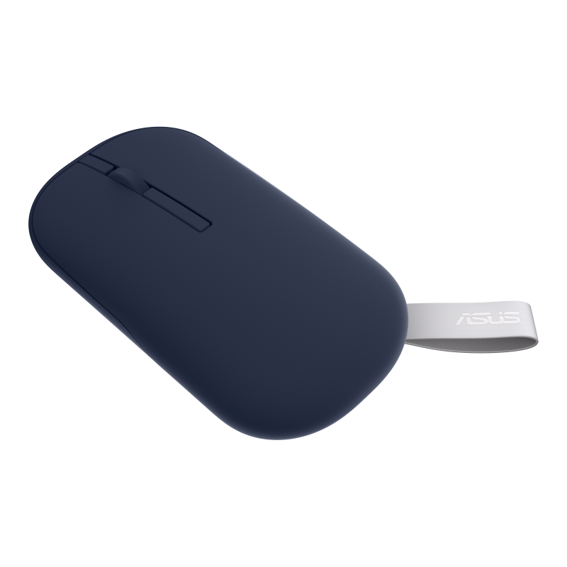 Image of ASUS MD100 - Maus - rechts- und linkshändig - optisch - kabellos - 2,4 GHz, Bluetooth 5,0 LE - kabelloser Empfänger (USB) - ruhig blau (90XB07A0-BMU000)