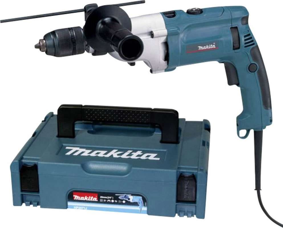 Image of Makita HP2071J - Schlagbohrhammer - 1010 W - 2 Geschwindigkeiten - Bohrfutterschlüssel 13 mm (HP2071J)