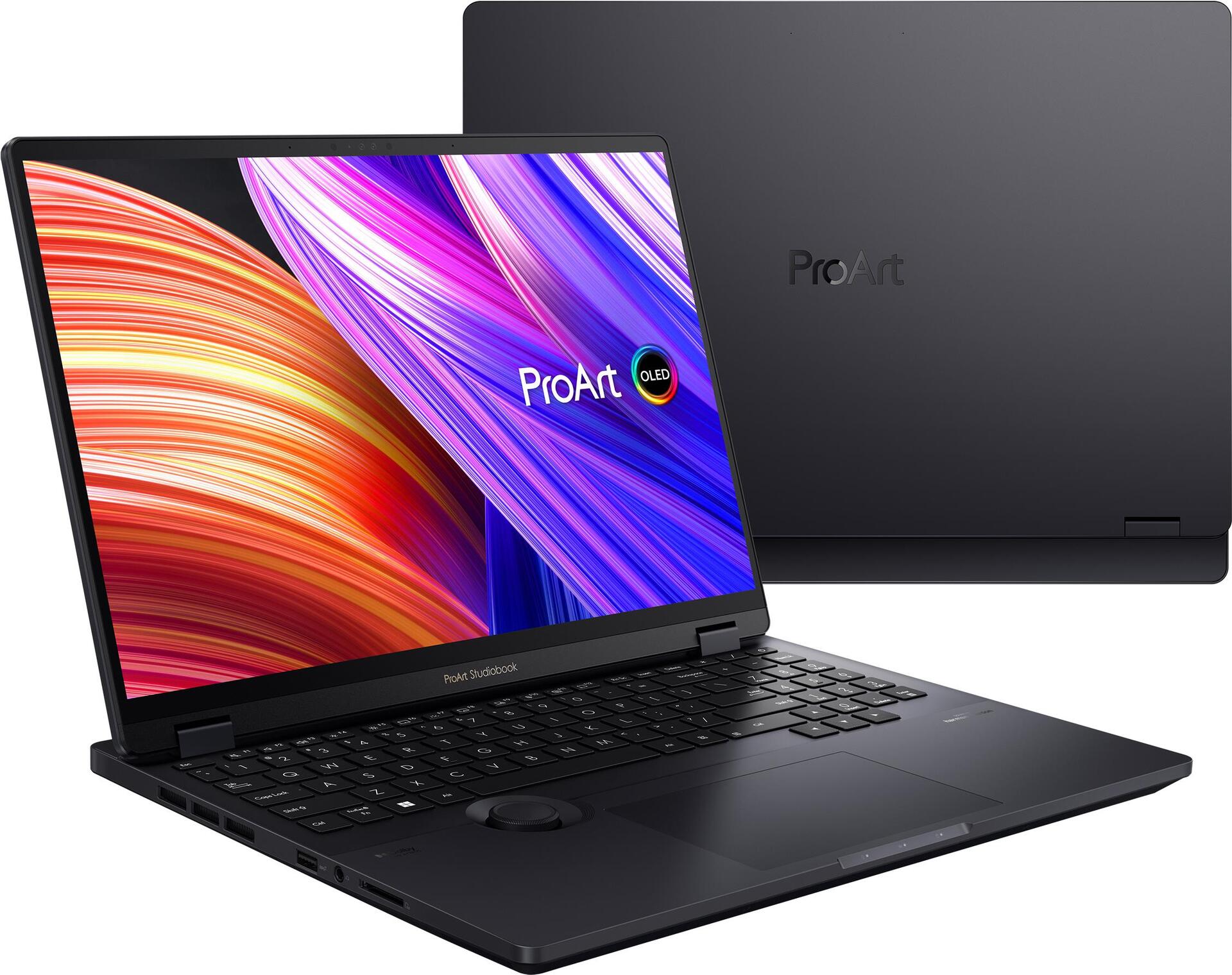 Image of ASUS ProArt StudioBook 16 OLED H7604JI-MY008W Laptop 40,6 cm (16) Touchscreen Intel® Core i9 i9-13980HX 32 GB DDR5-SDRAM 2 TB SSD NVIDIA GeForce RTX 4070 Wi-Fi 6E (802.11ax) Windows 11 Home Schwarz (90NB0ZD2-M005E0)