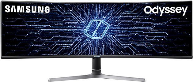 Image of Samsung Odyssey G9 C49RG94SSR - CRG9 Series - QLED-Monitor - gebogen - 124.2 cm (49) - 5120 x 1440 Dual Quad HD @ 120 Hz - VA - 600 cd/m² - 3000:1 - 4 ms - HDMI, DisplayPort - dunkelgrau/blau [Energieklasse G]