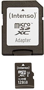 Image of Intenso - Flash-Speicherkarte (microSDXC-an-SD-Adapter inbegriffen) - 128GB - UHS-I / Class10 - microSDXC UHS-I (3423491)