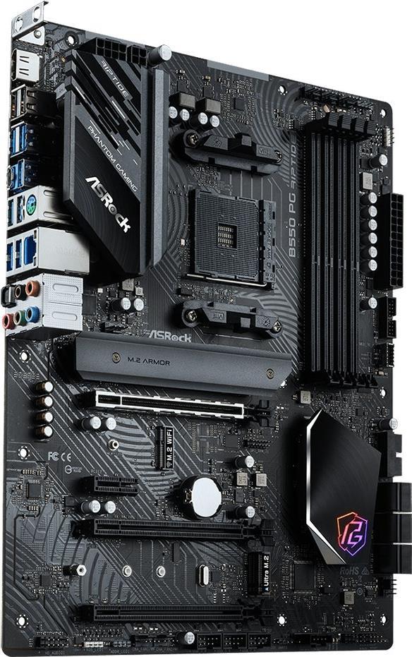 Image of ASRock B550 PG Riptide - Motherboard - ATX - Socket AM4 - AMD B550 Chipsatz - USB-C Gen2, USB 3.2 Gen 1, USB 3.2 Gen 2 - 2.5 Gigabit LAN - Onboard-Grafik (CPU erforderlich) - HD Audio (8-Kanal)