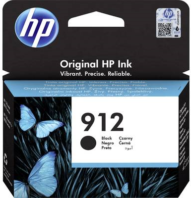 Image of HP 912 - 8.29 ml - Schwarz - Original - Tintenpatrone - für Officejet 8012, 8014, 8015, Officejet Pro 8022, 8024, 8025, 8035