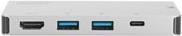 Image of DIGITUS USB Type C Multiport Travel Dock 6 Port 4K HDMI 2x USB-C 2x USB3.0 MicroSD SD/MMC silber (DA-70867)