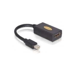 Image of Delock Adapter mini DisplayPort 1.1 Stecker > HDMI Buchse Passiv schwarz (65099)