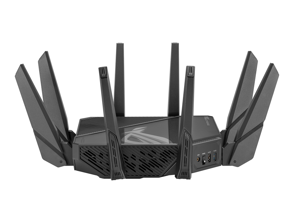 Image of ASUS ROG Rapture GT-AXE16000 - Wireless Router - Switch mit 6 Ports - 10 GigE, 2,5 GigE, 802,11ax (Wi-Fi 6E) - WAN-Ports: 3 - 802,11a/b/g/n/ac/ax (Wi-Fi 6E) - Multi-Band (90IG06W0-MU2A10)