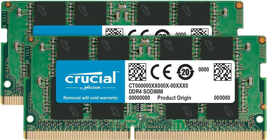Image of Crucial - DDR4 - 16 GB: 2 x 8 GB - SO DIMM 260-PIN - 3200 MHz / PC4-25600 - CL22 - 1.2 V - ungepuffert - non-ECC