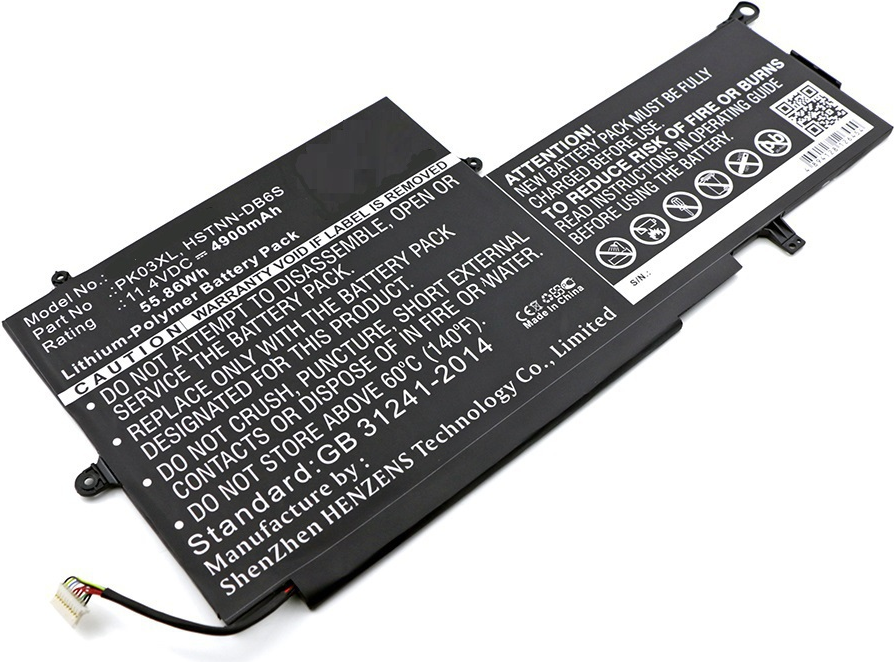 Image of CoreParts - Laptop-Batterie (gleichwertig mit: HP 789116-005, HP 6789116-005, HP 788237-2C1, HP 788237-2C2, HP HSTNN-DB6S, HP PK03056XL, HP PK03XL) - Lithium-Polymer - 3 Zellen - 4.9 Ah - 56 Wh - Schwarz - für HP Spectre x360 Laptop