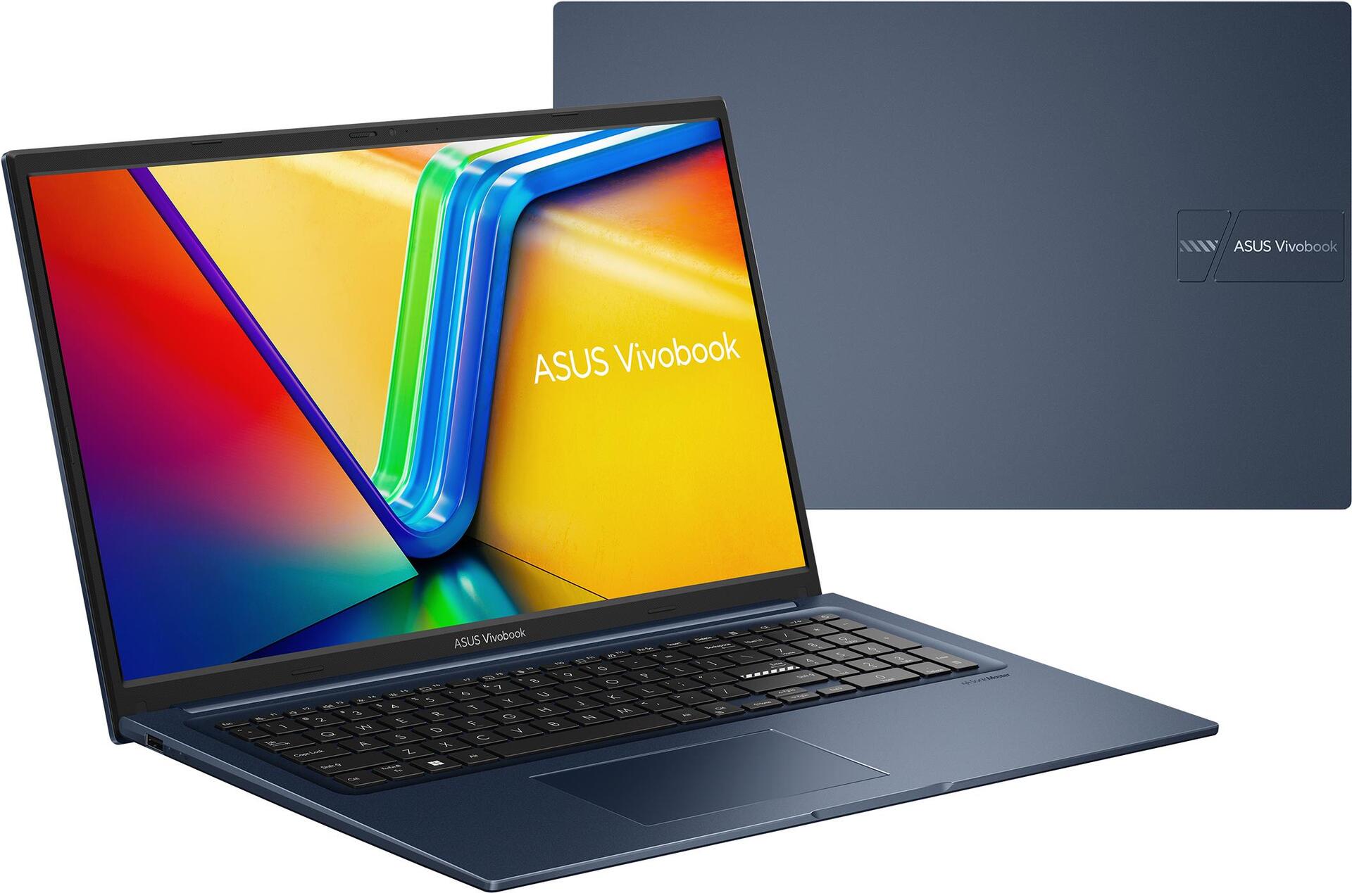 Image of ASUS VivoBook 17 X1704VA-AU393W - 180°-Scharnierdesign - Intel Core i7 1355U / 1.7 GHz - Win 11 Home - Intel Iris Xe Grafikkarte - 16 GB RAM - 512 GB SSD NVMe - 43.9 cm (17.3) 1920 x 1080 (Full HD) - Wi-Fi 6 - ruhig blau - kbd: Deutsch (90NB10V2-M00CX0)