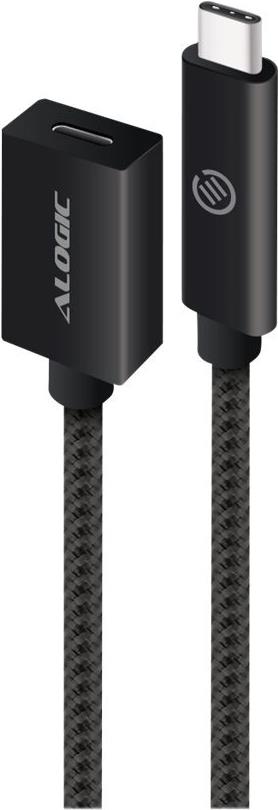 Image of ALOGIC - USB-Kabel - USB-C (W) zu USB-C (M) - USB 3.1 Gen 2 - 50 cm - Schwarz (MU31CC-EXT-050BLK)