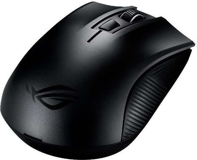 Image of ASUS ROG Strix Carry - Maus - Für Rechtshänder - optisch - kabellos - 2,4 GHz, Bluetooth 5,0 LE - kabelloser Empfänger (USB) (90MP01B0-B0UA00)