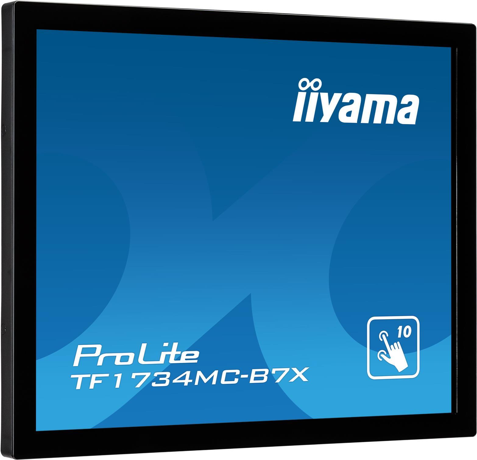 Image of iiyama ProLite TF1734MC-B7X - LED-Monitor - 43 cm (17) - offener Rahmen - Touchscreen - 1280 x 1024 - IPS - 350 cd/m² - 1000:1 - 5 ms - HDMI, VGA, DisplayPort - Schwarz