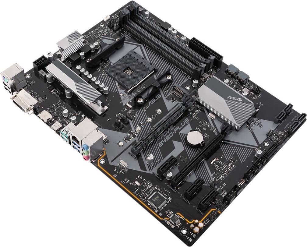 Image of ASUS PRIME B450-PLUS - Motherboard - ATX - Socket AM4 - AMD B450 Chipsatz - USB 3.1 Gen 1, USB 3.1 Gen 2, USB-C Gen1 - Gigabit LAN - Onboard-Grafik (CPU erforderlich) - HD Audio (8-Kanal)