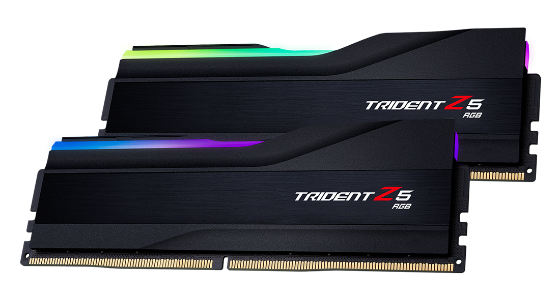 Image of G.Skill Trident Z5 RGB - DDR5 - Kit - 64 GB: 2 x 32 GB - DIMM 288-PIN - 5600 MHz / PC5-44800 - CL36 - 1.25 V - ungepuffert - non-ECC - mattschwarz