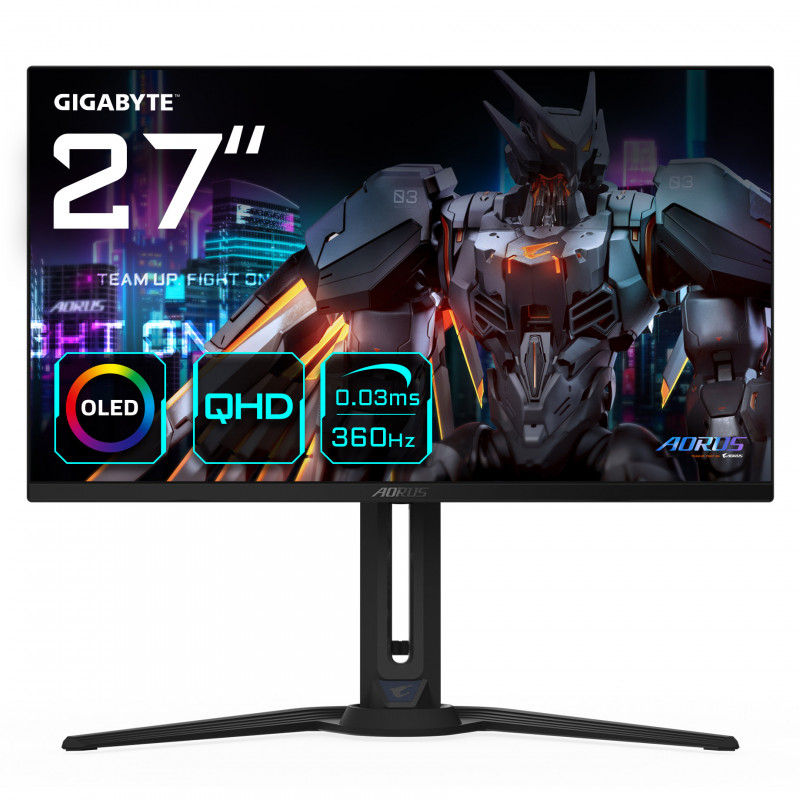 Image of GIGABYTE AORUS FO27Q3, 68,6 cm (27 Zoll) 360Hz, FreeSync Premium Pro, OLED - DP, 2xHDMI [Energieklasse G] (FO27Q3)