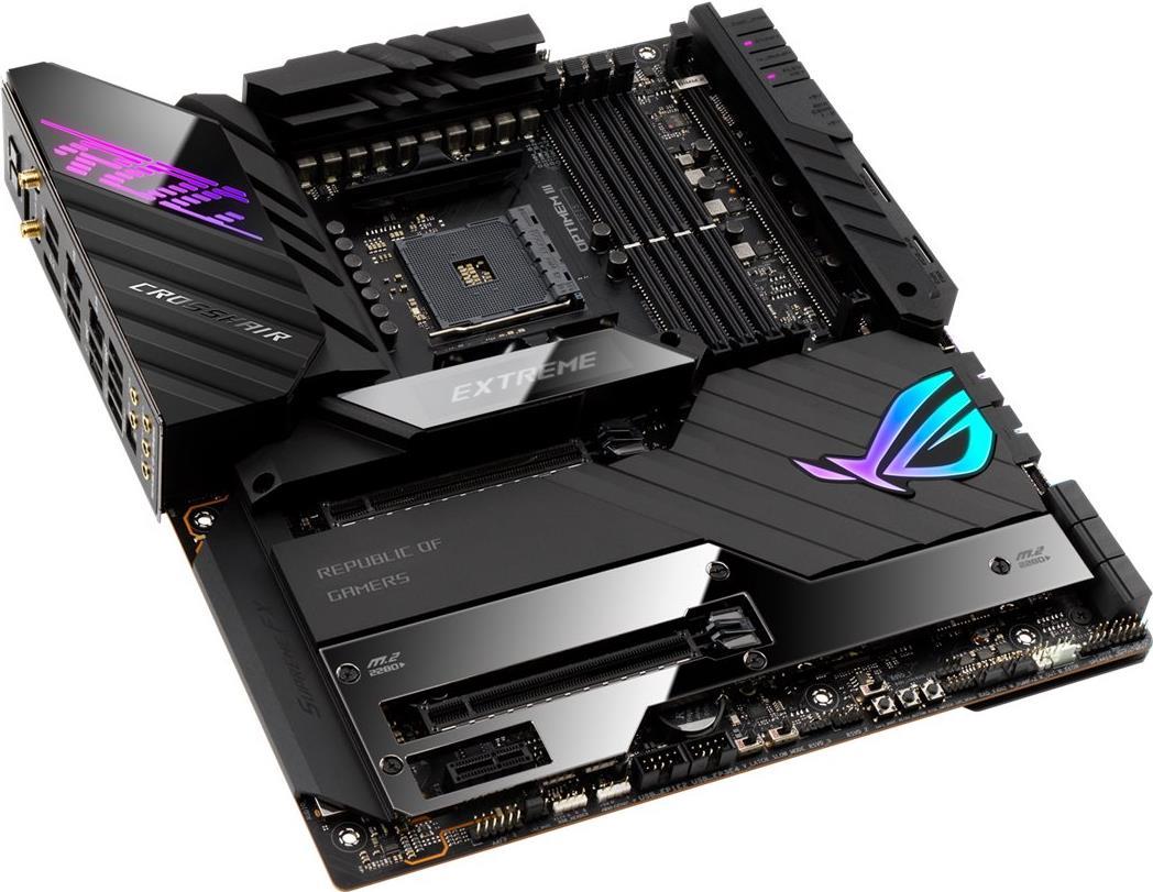 Image of ASUS ROG CROSSHAIR VIII EXTREME - Motherboard - E-ATX - Socket AM4 - AMD X570 Chipsatz - USB-C Gen2, USB 3.2 Gen 1, USB 3.2 Gen 2, USB-C Gen 2x2 - 10 Gigabit LAN, 2.5 Gigabit LAN, Wi-Fi 6, Bluetooth - Onboard-Grafik (CPU erforderlich) - HD Audio (8-Kanal)