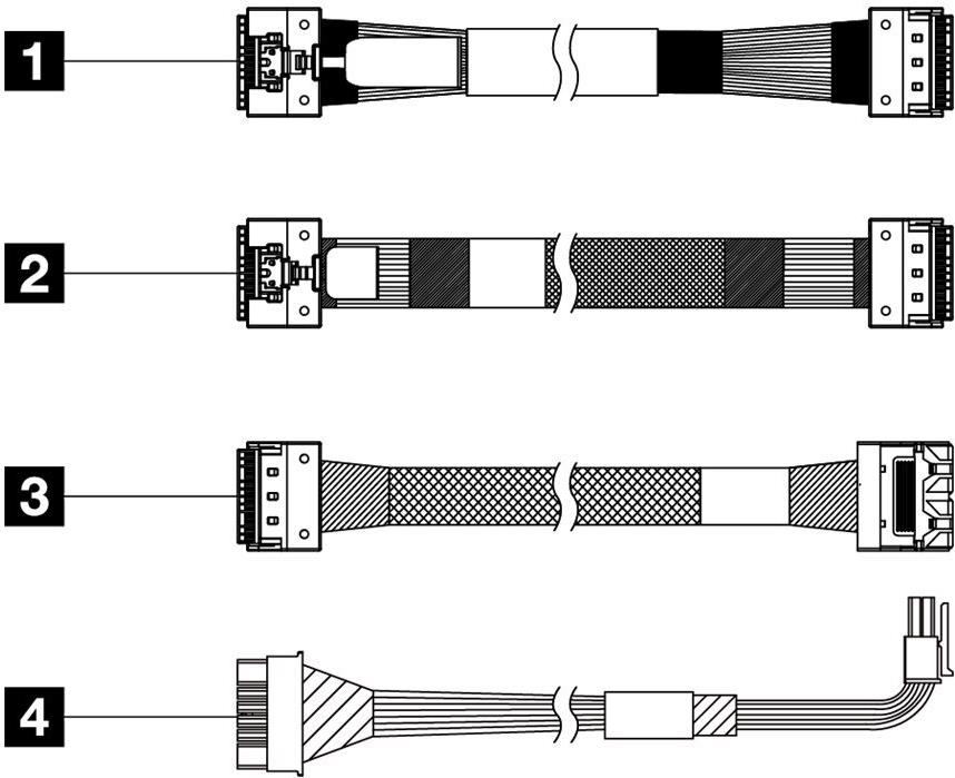 Image of LENOVO THINKSYSTEM SR650 V3 2.5 CHASS IS FRONT BP3 SAS/SATA CABLE KIT (4X97A82937)