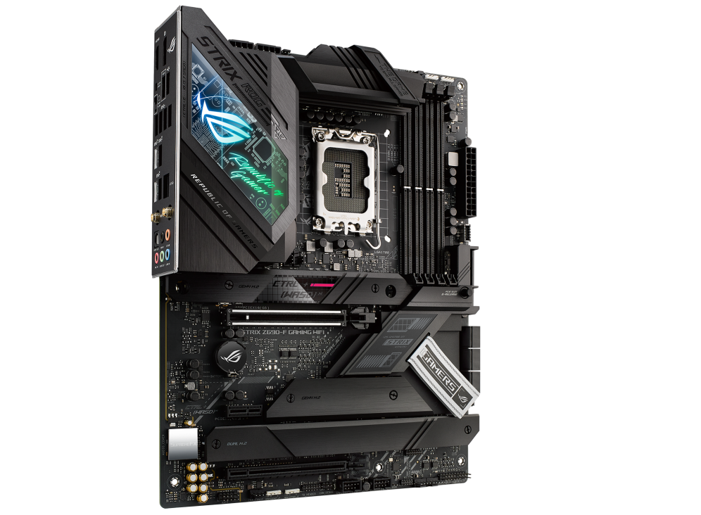 Image of ASUS ROG STRIX Z690-F GAMING WIFI - Motherboard - ATX - LGA1700-Sockel - Z690 Chipsatz - USB-C Gen2, USB 3.2 Gen 1, USB 3.2 Gen 2, USB-C Gen 2x2 - 2.5 Gigabit LAN, Bluetooth, Wi-Fi - Onboard-Grafik (CPU erforderlich) - HD Audio (8-Kanal)