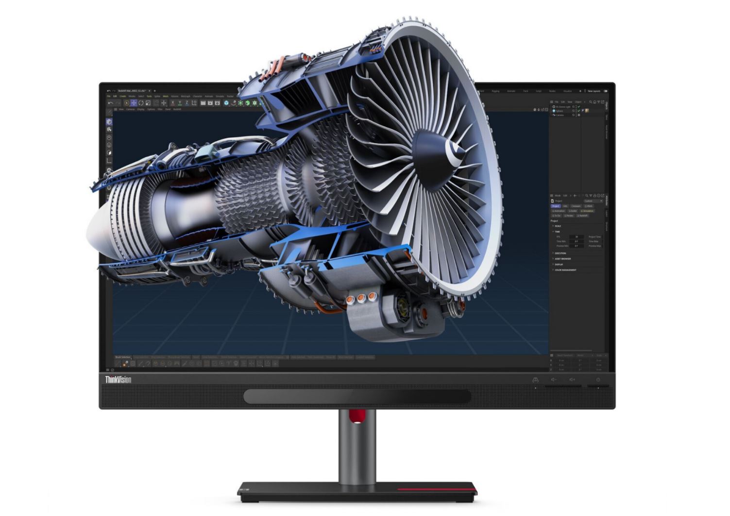 Image of Lenovo ThinkVision 27 3D - LED-Monitor - 68.6 cm (27) - 3840 x 2160 4K @ 60 Hz - IPS - 310 cd/m² - 1200:1 - HDR10 - 4 ms - HDMI, DisplayPort, USB-C - Lautsprecher - Raven Black [Energieklasse G] (63F1UAT3EU)