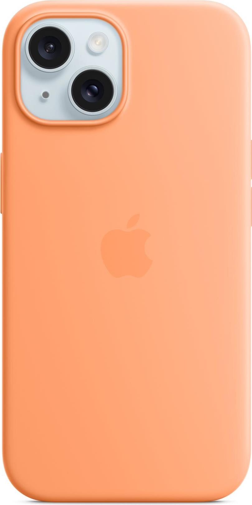 Image of APPLE iPhone 15 Silicone Case with MagSafe - Orange Sorbet (MT0W3ZM/A)