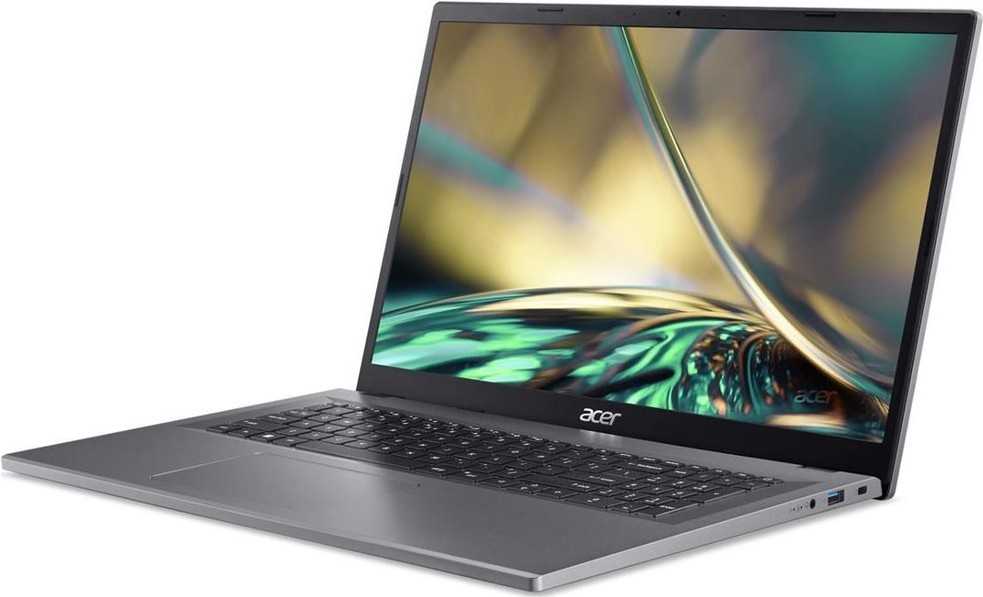 Image of Acer Aspire 3 17 A317-55P - Intel N-series N100 - ESHELL - UHD Graphics - 8 GB RAM - 256 GB SSD - 43.9 cm (17.3) IPS 1920 x 1080 (Full HD) - 802.11a/b/g/n/ac/ax - Stahlgrau - kbd: Deutsch (NX.KDKEG.00S)