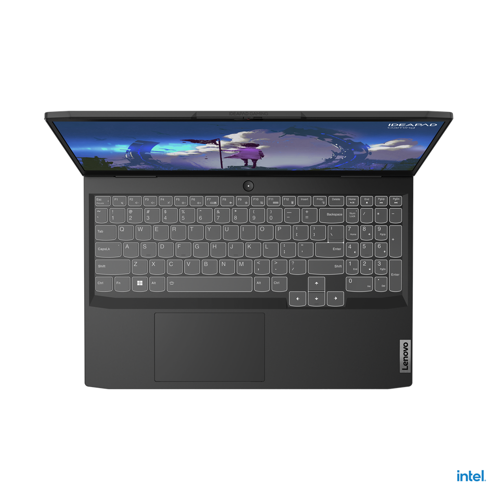 Image of Lenovo IdeaPad Gaming 3 i5-12500H Notebook 39,6 cm (15.6 ) Full HD Intel® Core i5 16 GB DDR4-SDRAM 512 GB SSD NVIDIA GeForce RTX 3050 Ti Wi-Fi 6 (802.11ax) Windows 11 Home Grau (82S9006LGE)