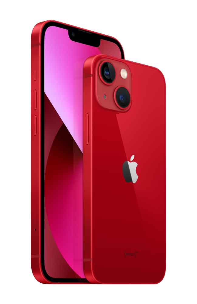 Image of Apple iPhone 13 - (PRODUCT) RED - Smartphone - Dual-SIM - 5G NR - 128GB - 6.1 - 2532 x 1170 Pixel (460 ppi (Pixel pro )) - Super Retina XDR Display - 2 x Rückkamera 12 MP Frontkamera - Rot (MLPJ3ZD/A)