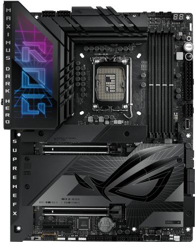 Image of ASUS ROG MAXIMUS Z790 DARK HERO - Intel - LGA 1700 - Intel® Celeron® - Intel® Core i3 - Intel® Core i5 - Intel® Core i7 - Intel® Core i9,... - LGA 1700 - DDR5-SDRAM - 128 GB (90MB1F90-M0EAY0)