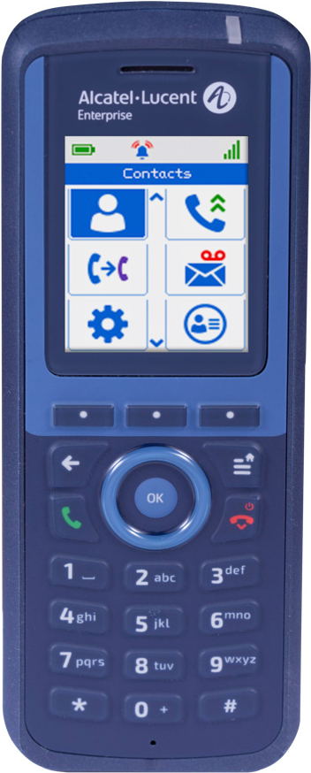 Image of Alcatel-Lucent 8254 DECT - Schnurloses Digitaltelefon - IP-DECTGAP - Blau