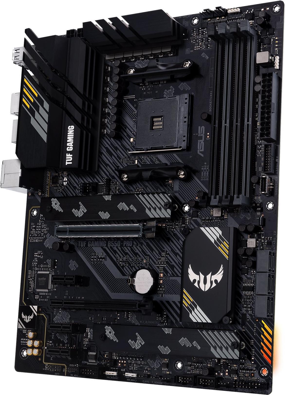 Image of ASUS TUF GAMING B550-PRO - Motherboard - ATX - Socket AM4 - AMD B550 Chipsatz - USB-C Gen2, USB-C Gen1, USB 3.2 Gen 1, USB 3.2 Gen 2 - 2.5 Gigabit LAN - Onboard-Grafik (CPU erforderlich) - HD Audio (8-Kanal)