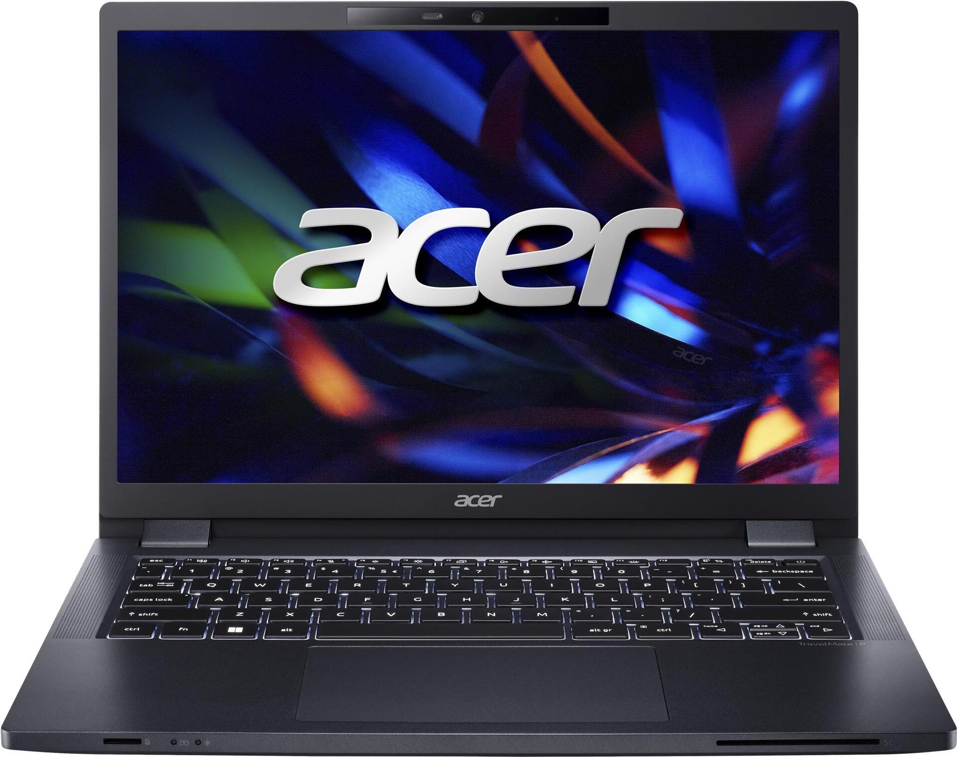 Image of Acer TravelMate P4 14 TMP414-53 - Intel Core i5 1335U / 1.3 GHz - Win 11 Pro - Intel Iris Xe Grafikkarte - 16 GB RAM - 512 GB SSD - 35.6 cm (14) IPS 1920 x 1200 - Wi-Fi 6E, Bluetooth - 4G LTE - Slate Blue - kbd: Deutsch (NX.B3YEG.002)