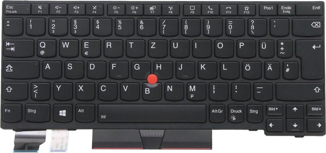 Image of Lenovo Primax - Ersatztastatur Notebook - mit Trackpoint, UltraNav - hinterleuchtet - QWERTZ - Deutsch - für ThinkPad L13 Gen 2 20VH, 20VJ, L13 Yoga Gen 2 20VK, 20VL, X13 Gen 1 20T2, 20T3, 20UF, 20UG (5N20V43339)