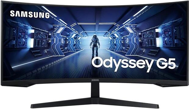 Image of Samsung Odyssey G5 C34G55TWWR - G55T Series - LED-Monitor - gebogen - 86 cm (34) - 3440 x 1440 Ultra WQHD @ 165 Hz - VA - 250 cd/m² - 2500:1 - 1 ms - HDMI, DisplayPort - Schwarz [Energieklasse G]