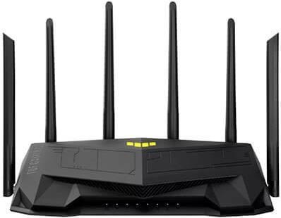 Image of ASUS TUF Gaming AX6000 (TUF-AX6000) WLAN-Router Gigabit Ethernet Dual-Band (2,4 GHz/5 GHz) Schwarz (90IG07X0-MO3C00)