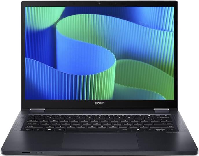 Image of Acer TravelMate P4 Spin 14 TMP414RN-54-TCO - Flip-Design - Intel Core Ultra 5 125U / 1.3 GHz - Win 11 Pro - Intel Graphics - 16 GB RAM - 512 GB SSD NVMe - 35.6 cm (14) IPS Touchscreen 1920 x 1200 - Wi-Fi 6E - Slate Blue - kbd: Deutsch (NX.B7WEG.001)