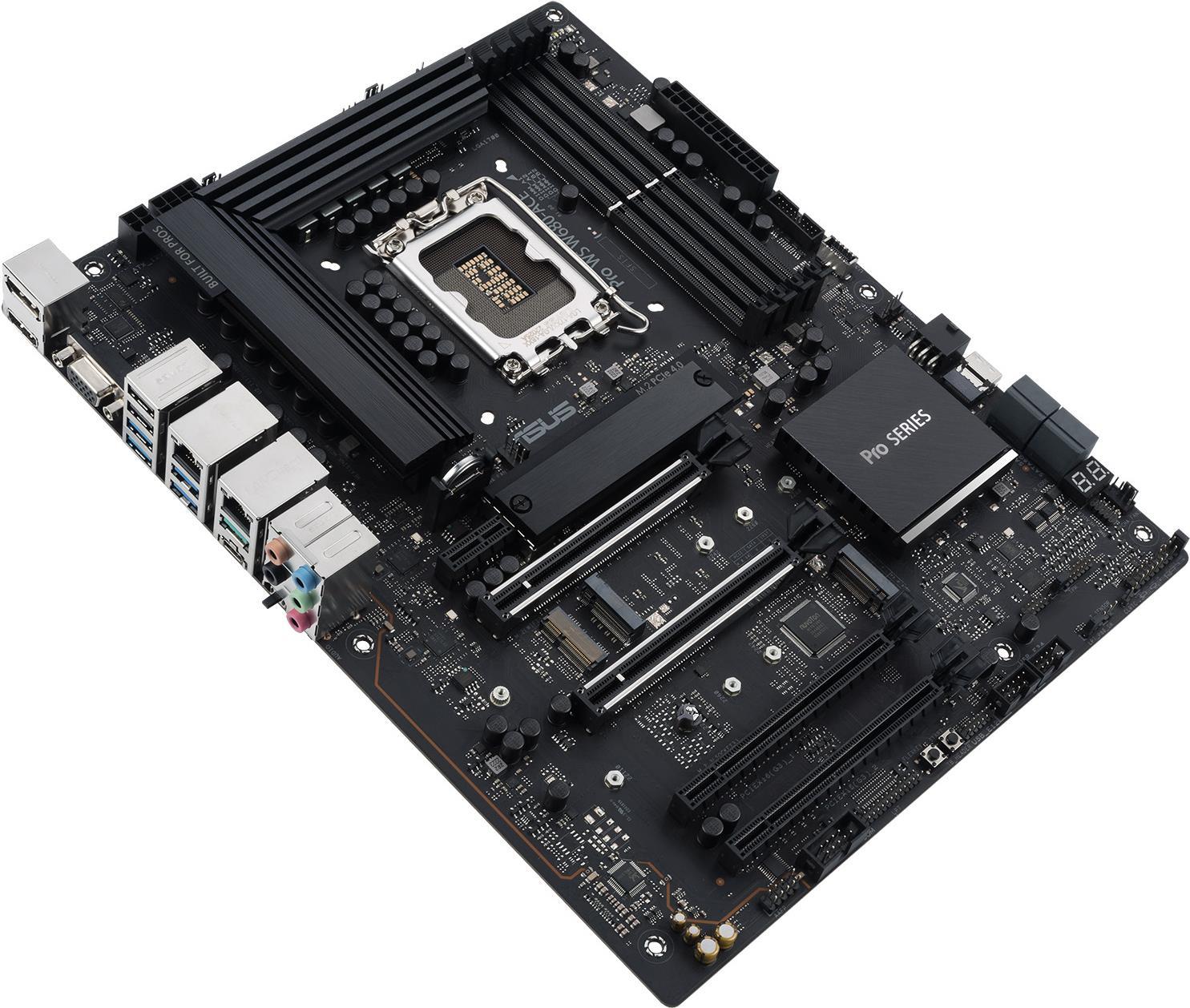 Image of ASUS PRO WS W680-ACE - Intel - LGA 1700 - Intel® Celeron® - Intel® Core i5 - Intel® Core i7 - Intel® Core i9 - Intel® Pentium® Gold - LGA 1700 - DDR5-SDRAM - 128 GB (90MB1DZ0-M0EAY0)