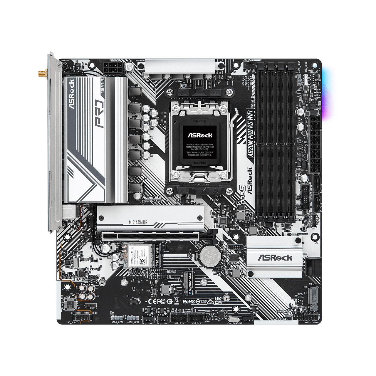 Image of ASRock A620M Mainboard Pro RS AM5 M-ATX HDMI/DP DDR5 retail (90-MXBLN0-A0UAYZ)