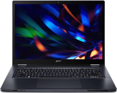 Image of Acer TravelMate TMP414RN-53-TCO-76AS Hybrid (2-in-1) 35,6 cm (14) Touchscreen WUXGA Intel® Core i7 i7-1355U 16 GB DDR4-SDRAM 512 GB SSD Wi-Fi 6E (802.11ax) Windows 11 Pro Blau (NX.B3ZEG.002)