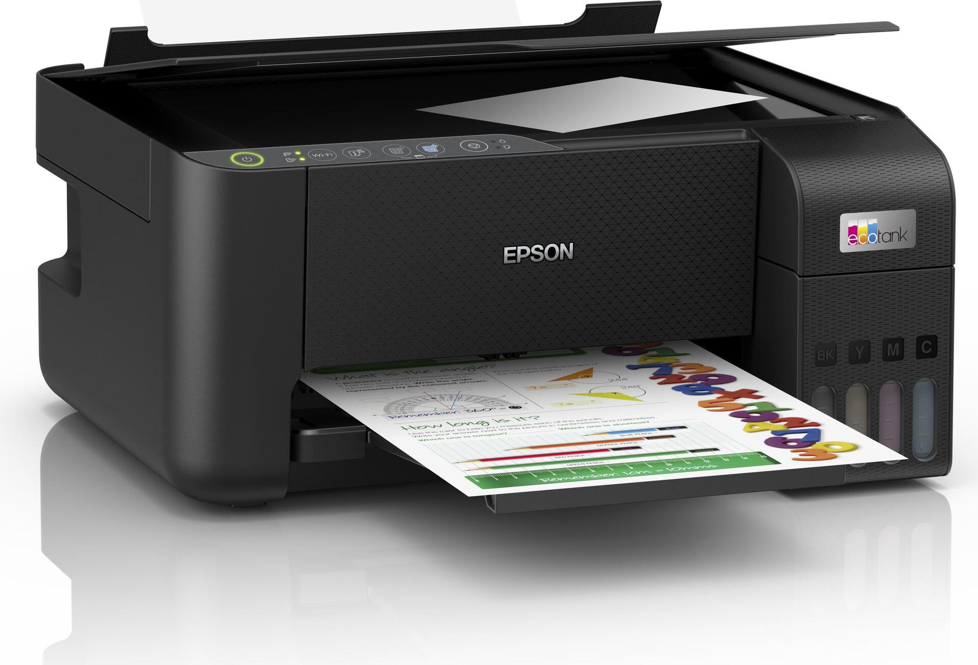 Image of Epson EcoTank ET-2815 - Multifunktionsdrucker - Farbe - Tintenstrahl - nachfüllbar - A4 (Medien) - bis zu 10 Seiten/Min. (Drucken) - 100 Blatt - USB, Wi-Fi - Schwarz