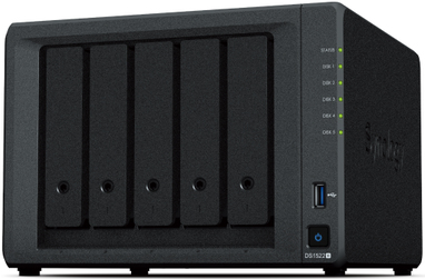 Image of Synology Disk Station DS1522+ - NAS-Server - 5 Schächte - SATA 6Gb/s - RAID 0, 1, 5, 6, 10, JBOD - RAM 8GB - Gigabit Ethernet - iSCSI Support (DS1522+)